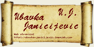 Ubavka Janičijević vizit kartica